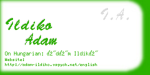 ildiko adam business card